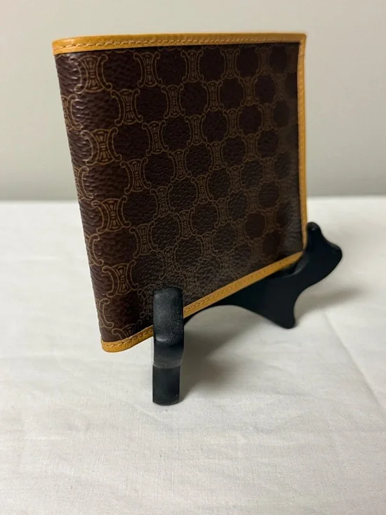 Celine Macadam Canvas Bifold Wallet Brown Vintage Italy - Picture 3 of 8